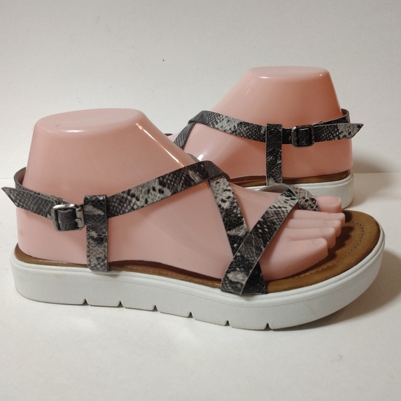 Blowfish Snakeskin Women's Strappy Platform Toe Sandals Size 7 - Picture 5 of 7